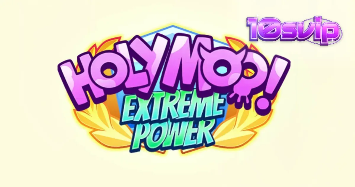 Tampilan visual slot Holy Moo! Extreme Power dengan karakter sapi bertema dewa Olympus.